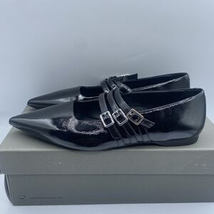 Vagabond Hermine Ballet Flats Women EU 36 US 5 Black Strap Classiccore NWB